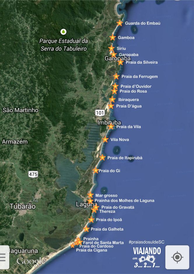 praias do sul de Santa Catarina - viajando em 3... 2... 1...
